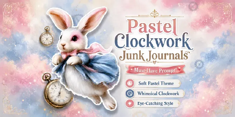 Pastel Clockwork Junk Journals generated by undefined