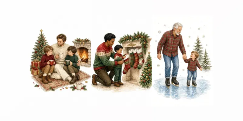 Dad Son Xmas Clipart 100 Packs For Etsy generated by undefined