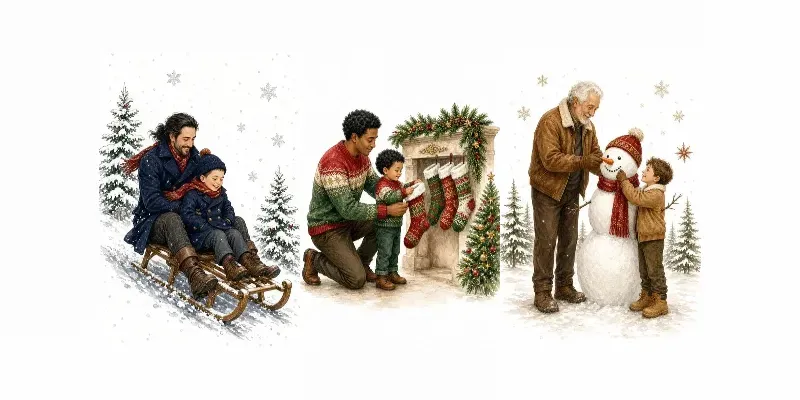 Dad Son Xmas Clipart 100 Packs For Etsy