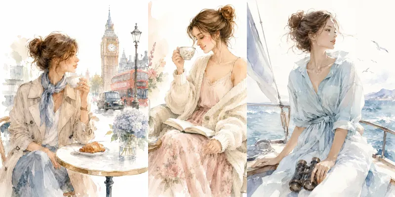 Elegant Watercolor Muse Collections generated by undefined