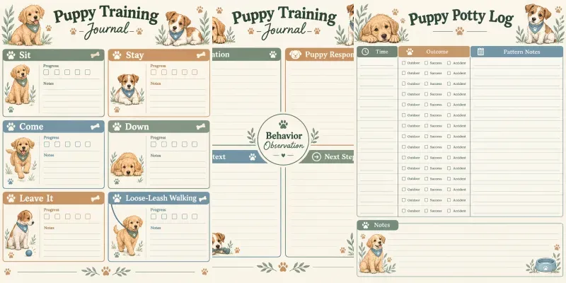 Puppy Training Journal Printables