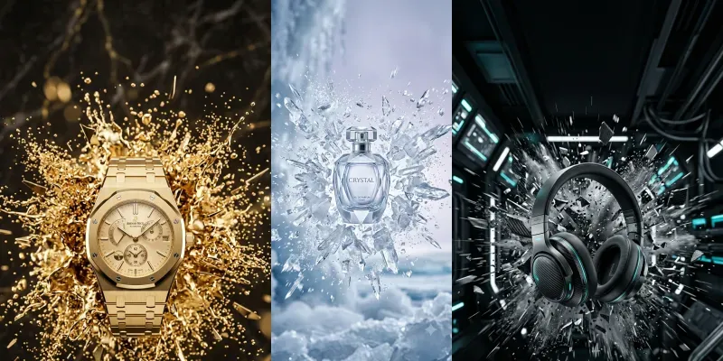 Explosive Product Advertising Visuals