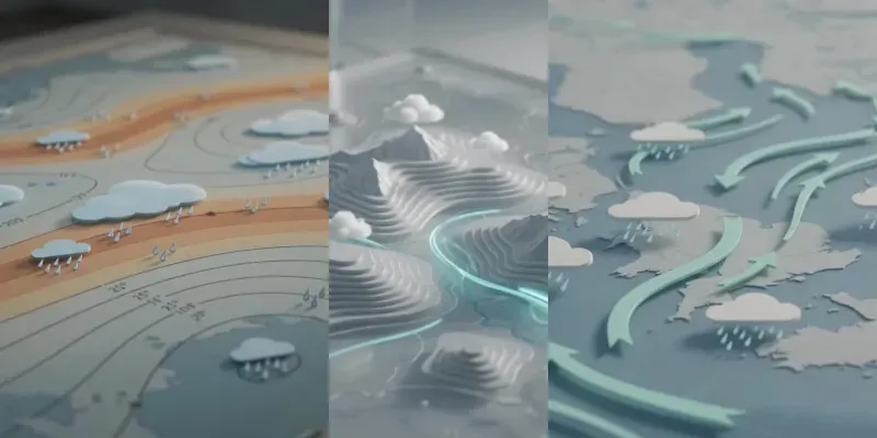 Weather Maps Become Living Climate Scenes generated by undefined