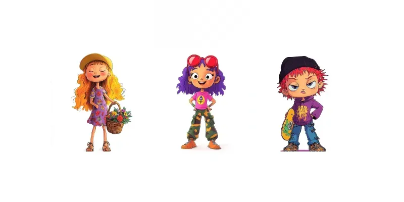 Expressive Cartoon Characters generated by undefined