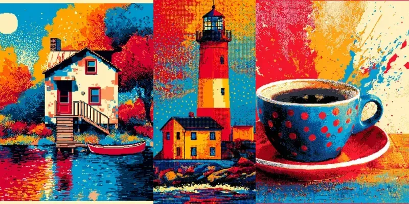 Pixel Kawaii Pop Mosaic Art generated by undefined