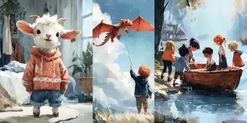 Whimsical Storybook Scenes generated by midjourney