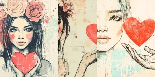 Gritty Valentines Illustrations generated by midjourney