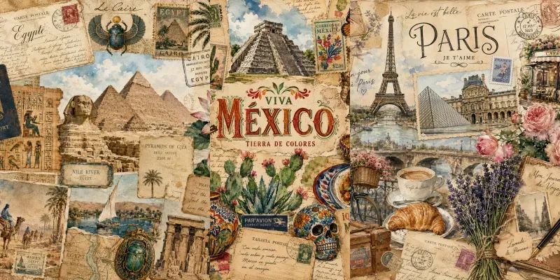 Vintage Travel Memory Posters generated by undefined
