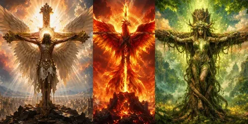 Divine Crucifixion Cinematic Art generated by chatgpt-image