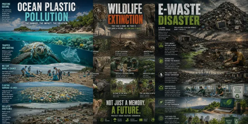 Environmental Story Posters generated by undefined
