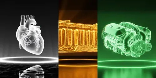 Photorealistic Rotating Hologram Displays generated by veo