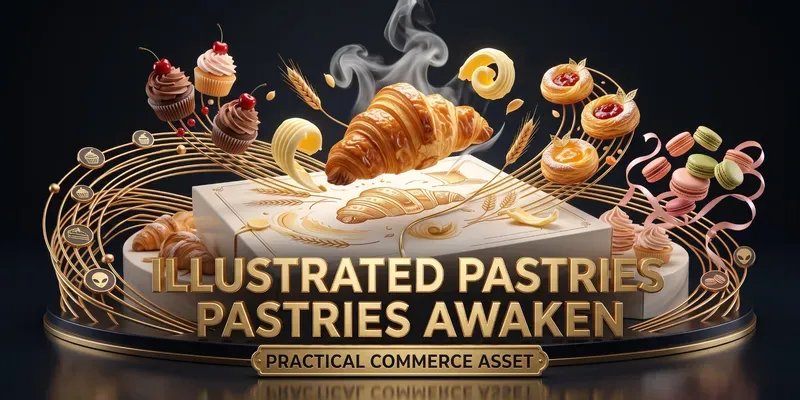 Pastry Box Art Becomes Pastries generated by undefined