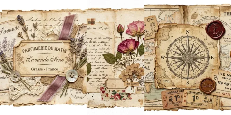 Vintage Junk Journal Page Generator generated by undefined