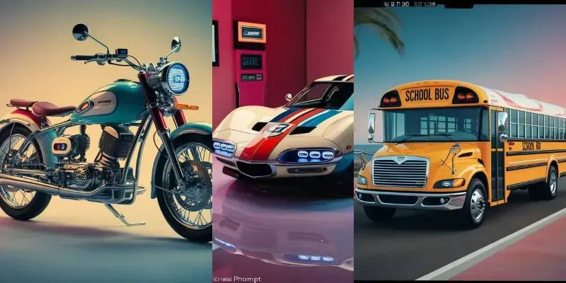 Cool Retro Futuristic Vehicles generated by undefined
