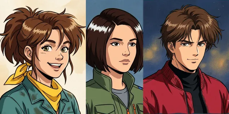 90s Retro Anime Cel Portrait Avatar