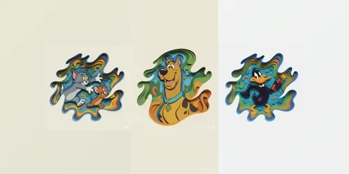 Layered Papercraft Cartoon Portraits generated by gemini-image