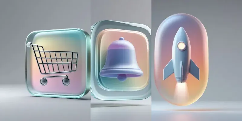 3D Matte Glass App Icon Sets generated by undefined