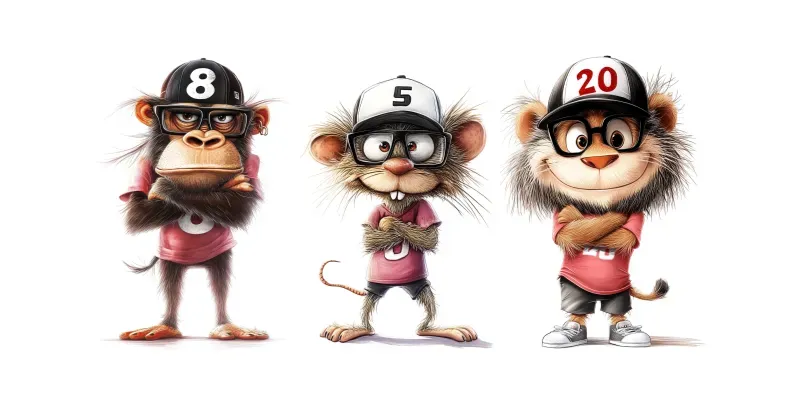 Cool Cartoon Animals With Urban Vibes generated by undefined