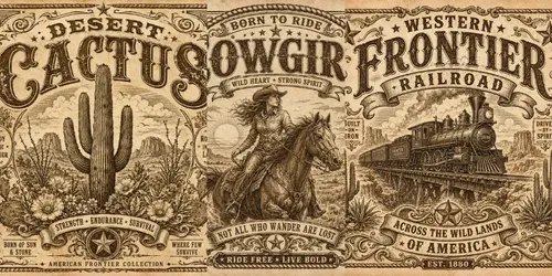 Vintage Western Emblem Posters generated by chatgpt-image