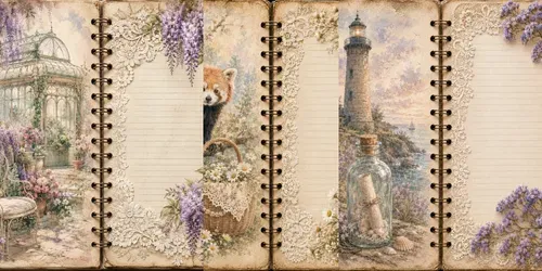 Vintage Shabby Chic Scrapbook Journals generated by chatgpt-image