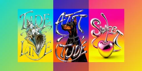 Acid Chrome Typography Art generated by chatgpt-image