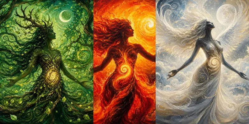 Mystic Goddess Spirit Art generated by undefined