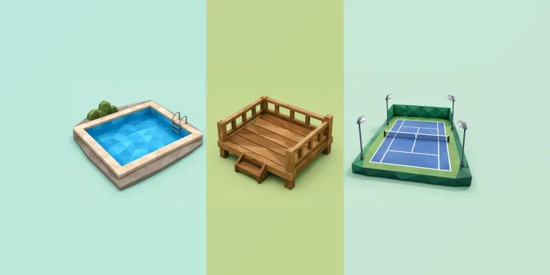 Log Cabin Low Poly 3D Renders generated by undefined