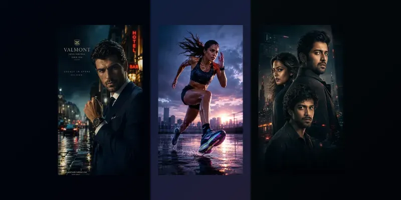 Cinematic Ad Photography Posters generated by undefined
