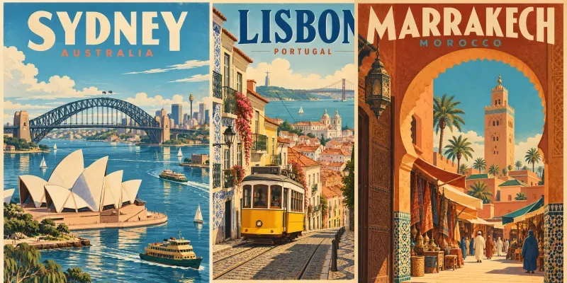 Vintage Travel Destination Posters