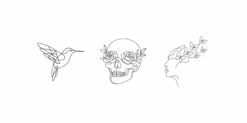 Minimalist Line Art Tattoos generated by undefined