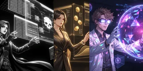 Anime Holographic Ui Screens generated by gemini-image