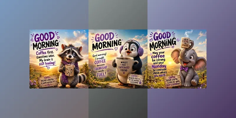 Funny Morning Coffee Greetings generated by undefined