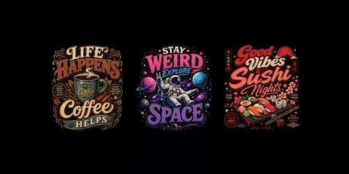 Retro Typography Posters Sets generated by chatgpt-image
