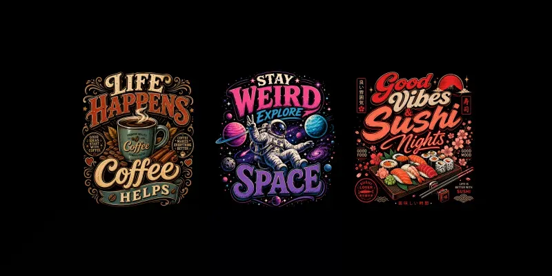 Retro Typography Posters Sets generated by undefined