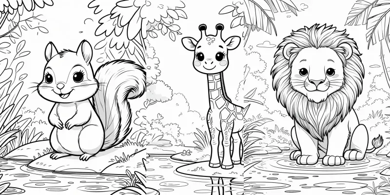 Coloring Book Style Designs generated by undefined