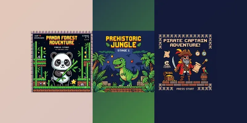 8 Bit Illustrative Sprite Art generated by undefined