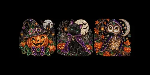 Luxury Halloween Rhinestones generated by chatgpt-image