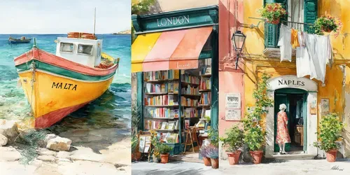 Cinematic Travel Watercolor Art generated by midjourney