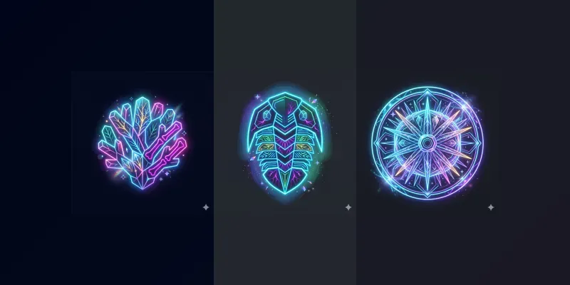 Modern Neon Fossil Emblems generated by undefined
