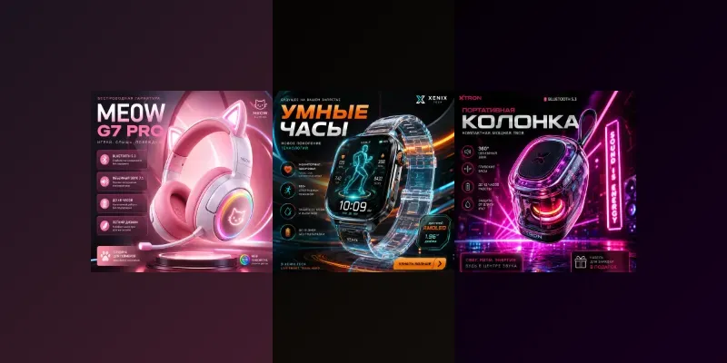 Neon Pulse Futuristic Tech Poster generated by undefined