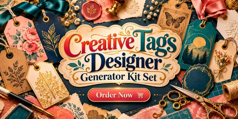 Creative Tags Designer Generator Kit Set