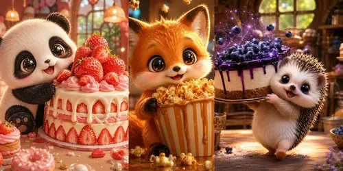 Whimsical Kawaii Dessert Friends Worlds generated by chatgpt-image