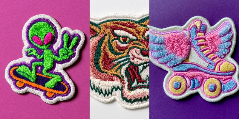 Retro Chenille Embroidery Patch Studios generated by undefined