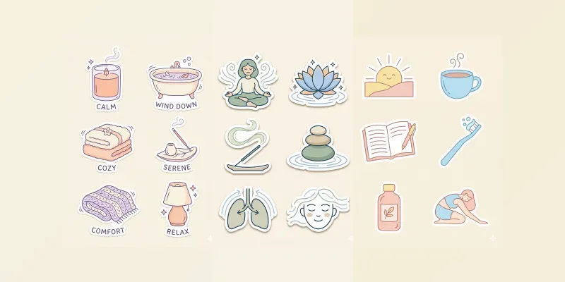 Minimal Animated Selfcare Stickers generated by undefined