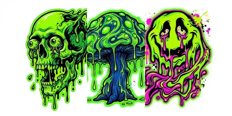 Acid Toxic Sticker Graphics generated by undefined