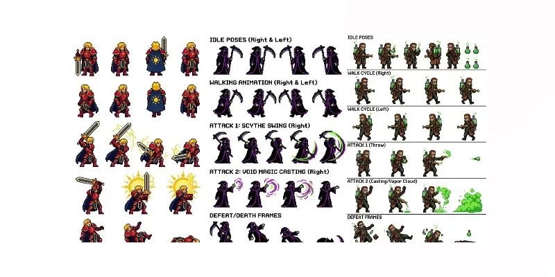 8bit Fantasy Character Sprite Generator