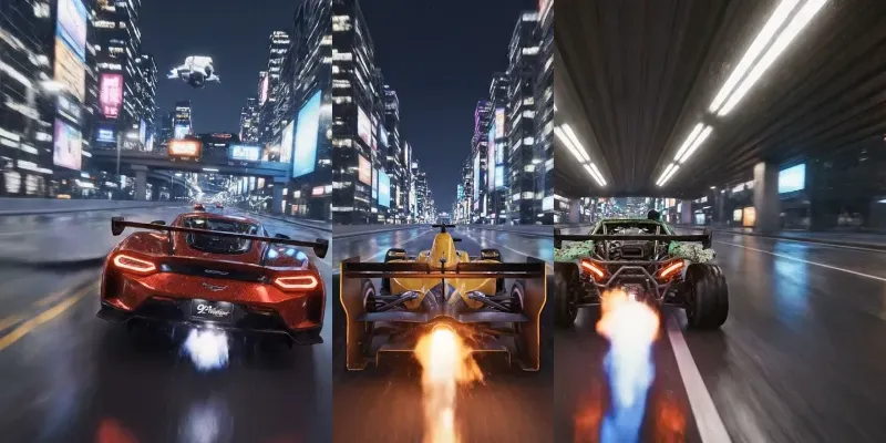 3D Racing Game Pov Vertical Videos generated by undefined