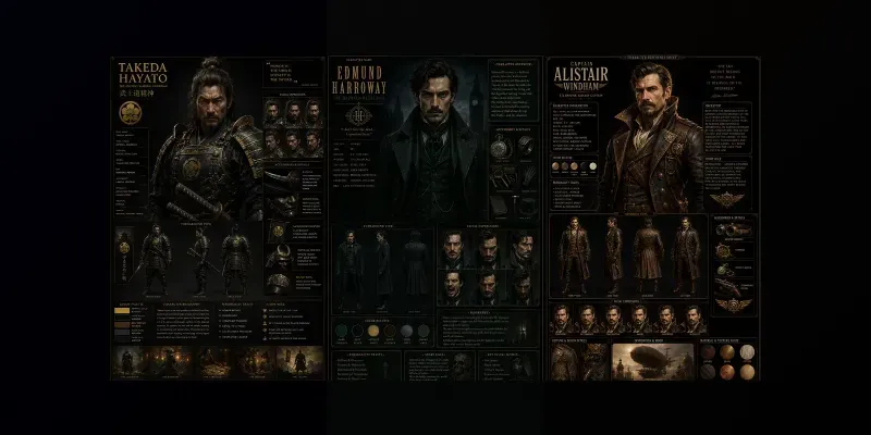 Cinematic Character Bibles generated by undefined