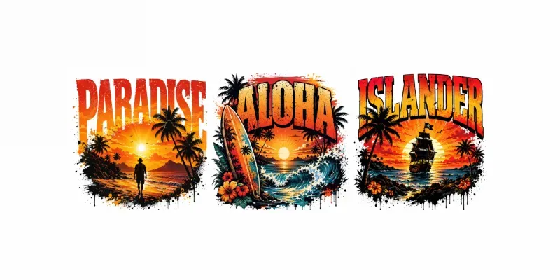 Tropical Island Typography generated by undefined