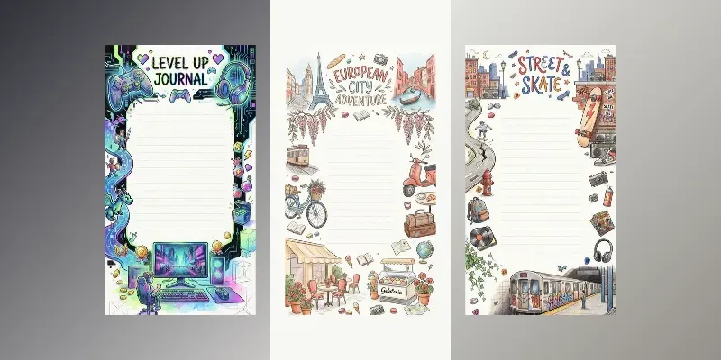 Premium Teen Notebook Pages generated by undefined